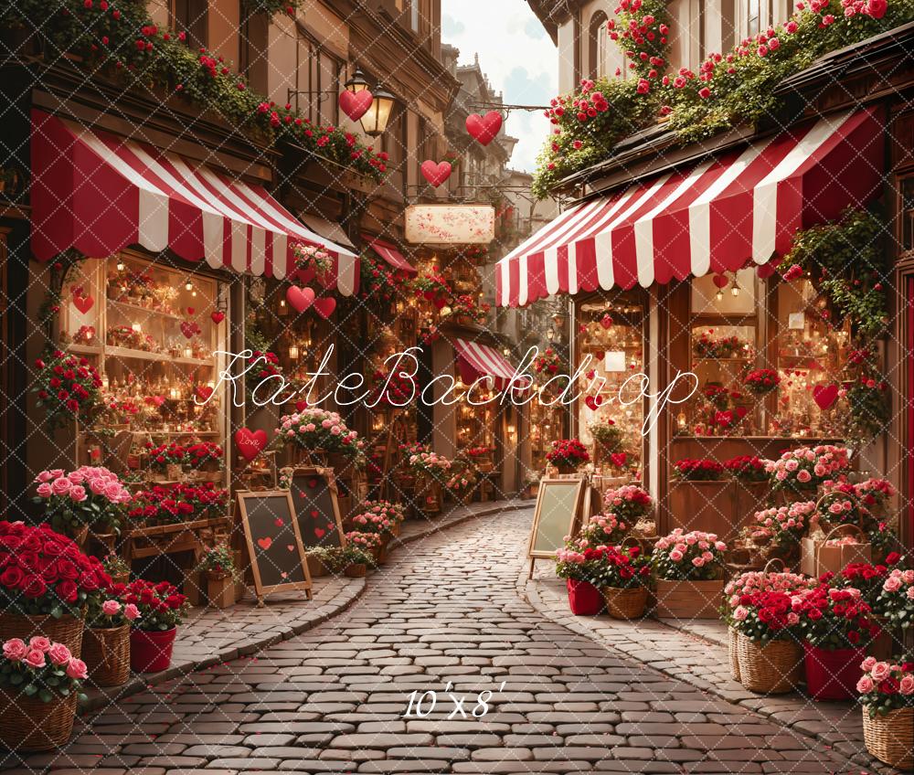 Kate Valentine's Day Flower Shop Street Backdrop Designed by Emetselch - Image 10