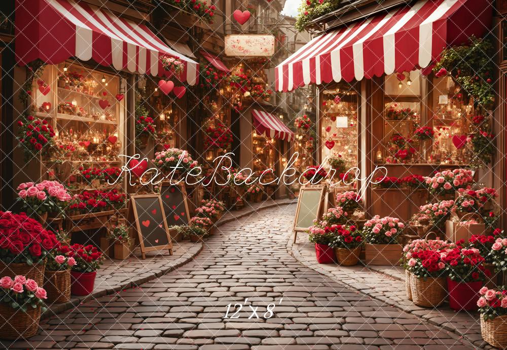 Kate Valentine's Day Flower Shop Street Backdrop Designed by Emetselch - Image 11