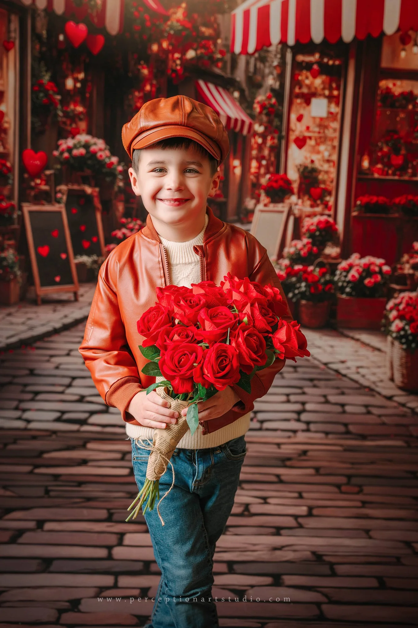 Kate Valentine's Day Flower Shop Street Backdrop Designed by Emetselch - Image 3