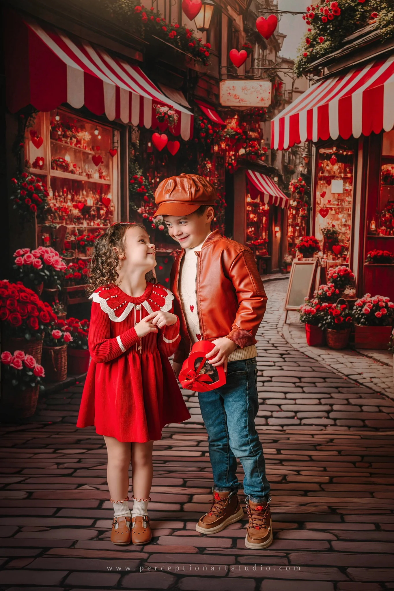 Kate Valentine's Day Flower Shop Street Backdrop Designed by Emetselch - Image 4