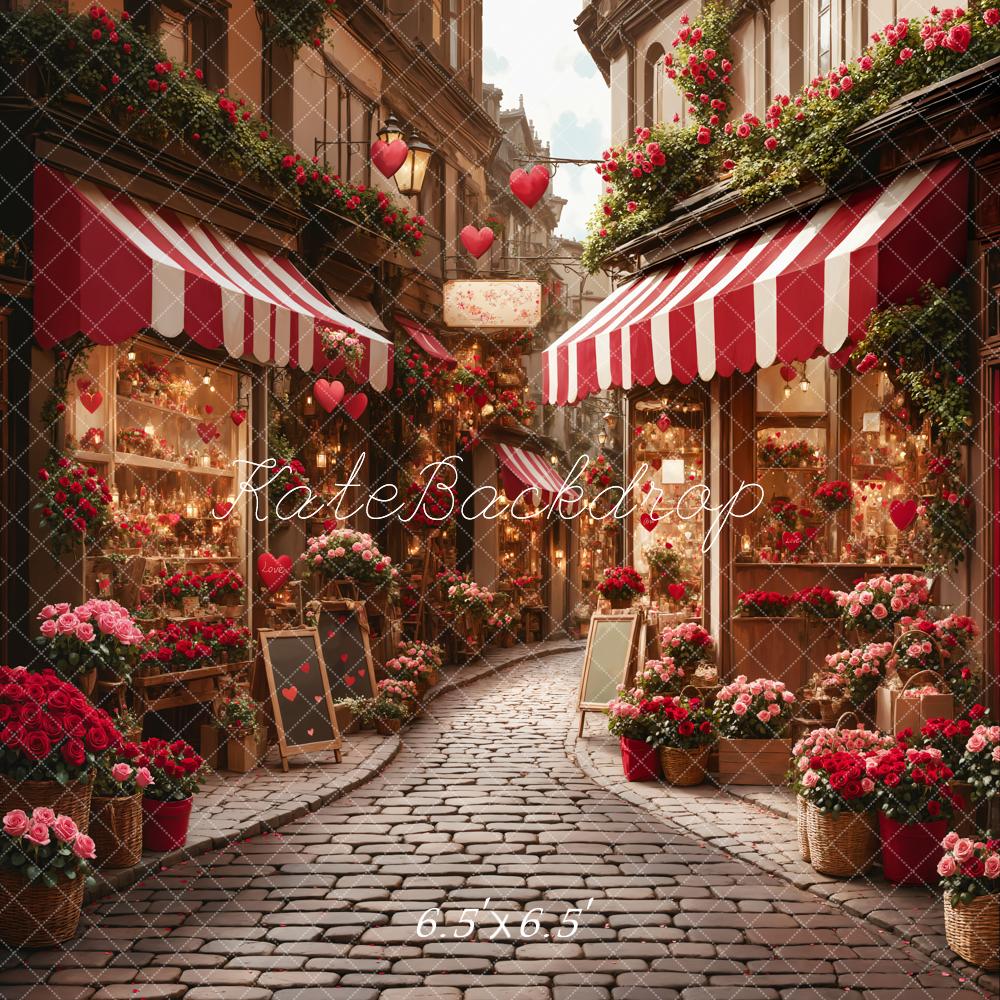 Kate Valentine's Day Flower Shop Street Backdrop Designed by Emetselch - Image 6