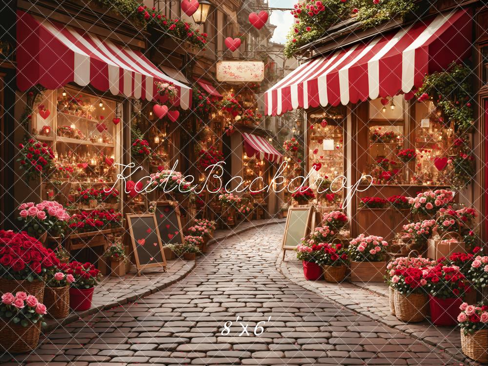 Kate Valentine's Day Flower Shop Street Backdrop Designed by Emetselch - Image 7