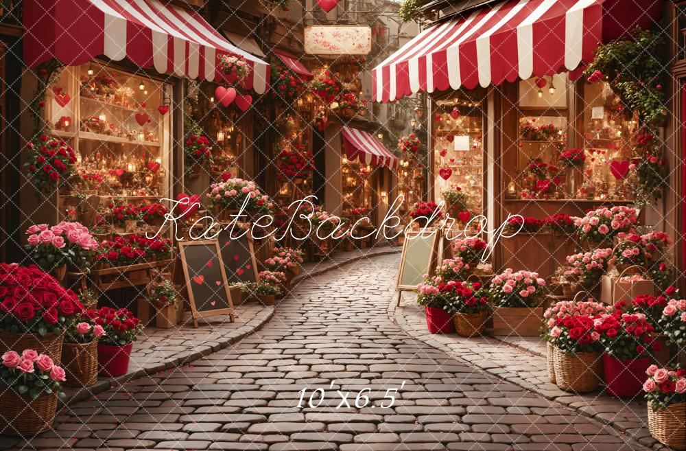 Kate Valentine's Day Flower Shop Street Backdrop Designed by Emetselch - Image 8