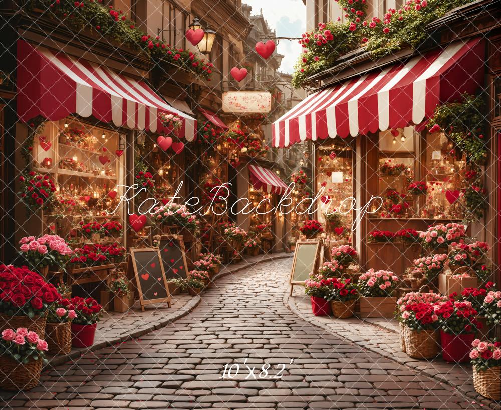 Kate Valentine's Day Flower Shop Street Backdrop Designed by Emetselch - Image 9