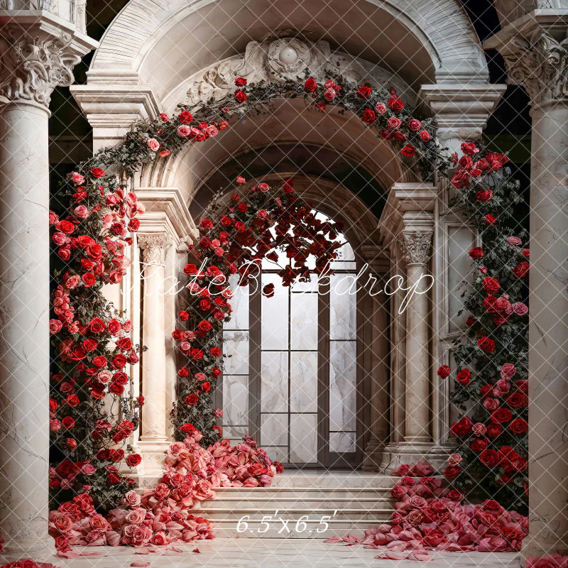 Kate Valentine's Day Flowers Arch Wall Palace Backdrop Designed by Chain Photography - Image 2