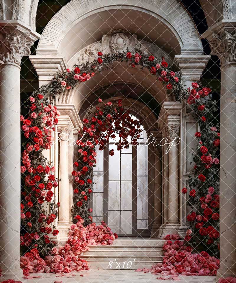 Kate Valentine's Day Flowers Arch Wall Palace Backdrop Designed by Chain Photography - Image 5