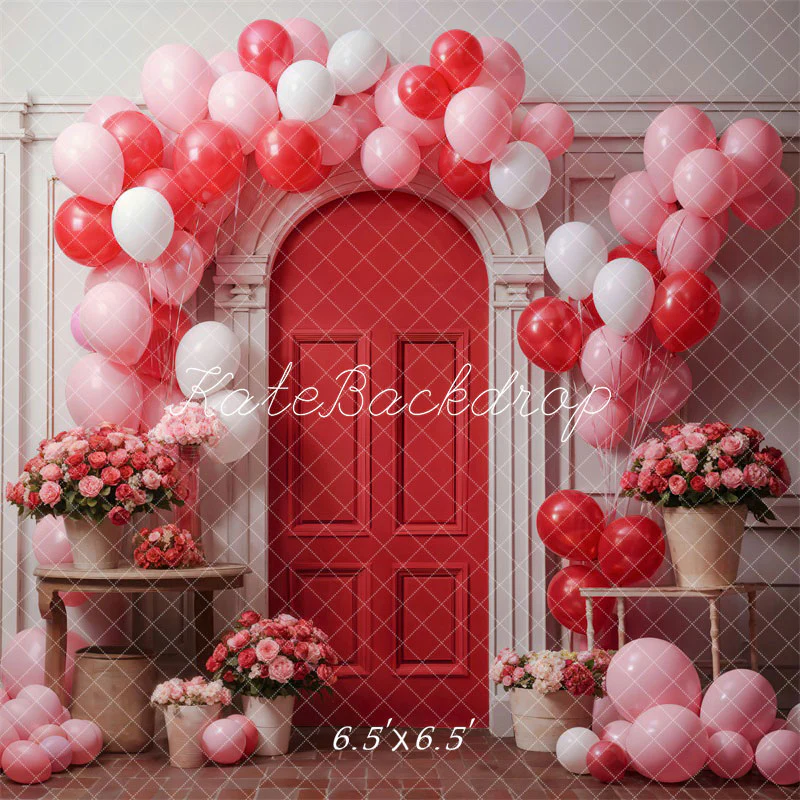 Kate Valentine's Day Flowers Balloon Arch Backdrop Designed by Chain Photography - Image 2
