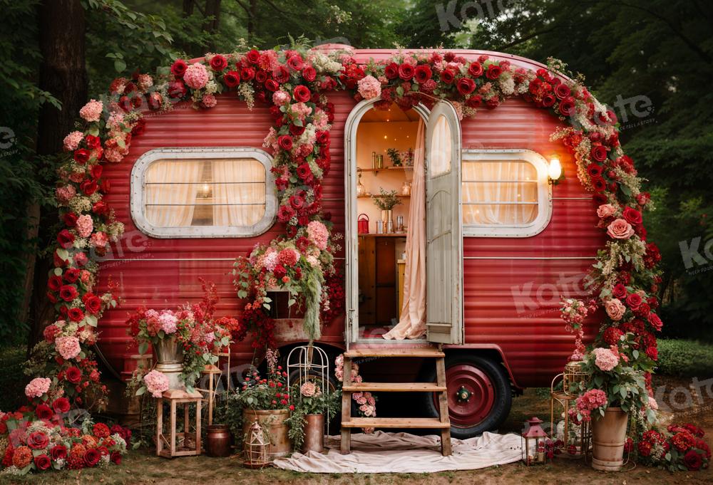 Kate Valentine's Day Flowers Bus Backdrop Designed by Emetselch - Image 2