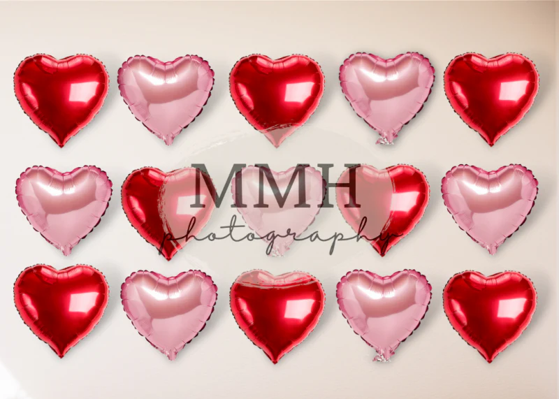 Kate Valentine's Day Heart Balloons Backdrop Designed by Melissa McCraw-Hummer