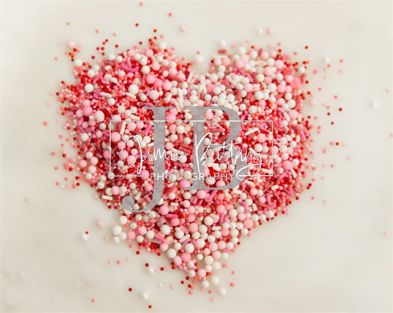 Kate Valentine's Day Heart Sprinkles Backdrop Designed by JB Photography - Image 3