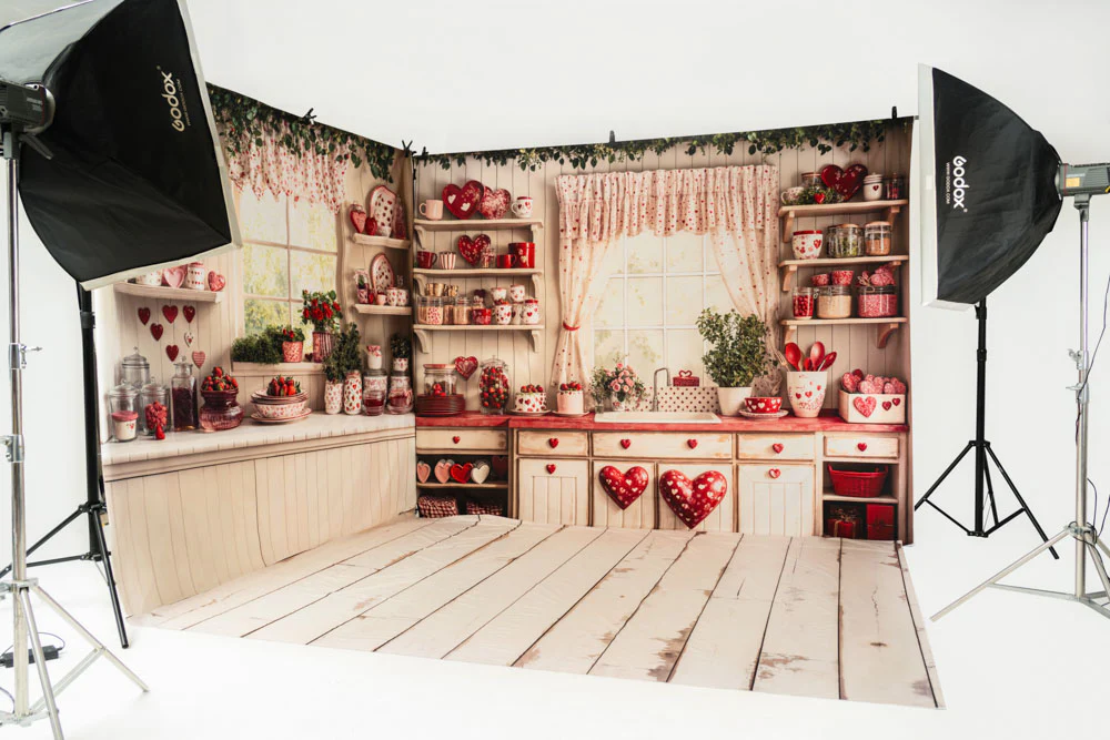 Kate Valentine's Day Kitchen Red Heart Room Set - Image 2