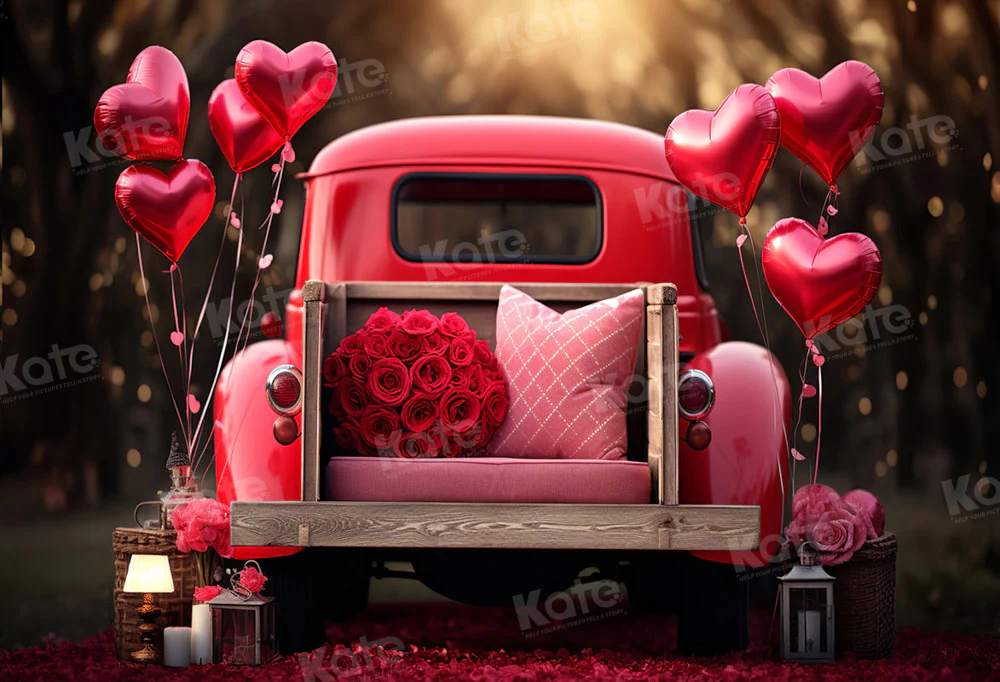 Kate Valentine's Day Love Balloon Truck Backdrop Designed by Chain Photography - Image 2