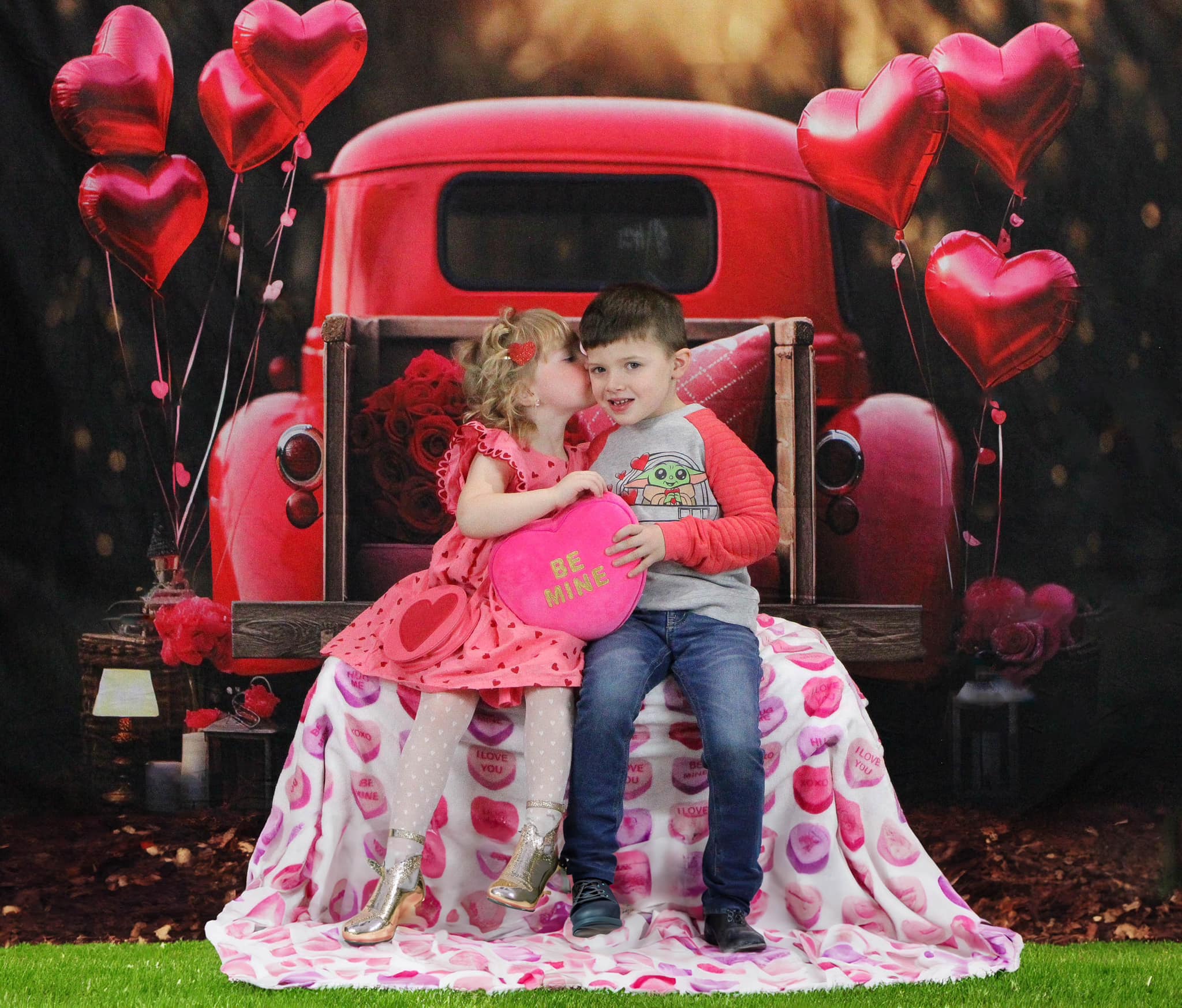Kate Valentine's Day Love Balloon Truck Backdrop Designed by Chain Photography - Image 3
