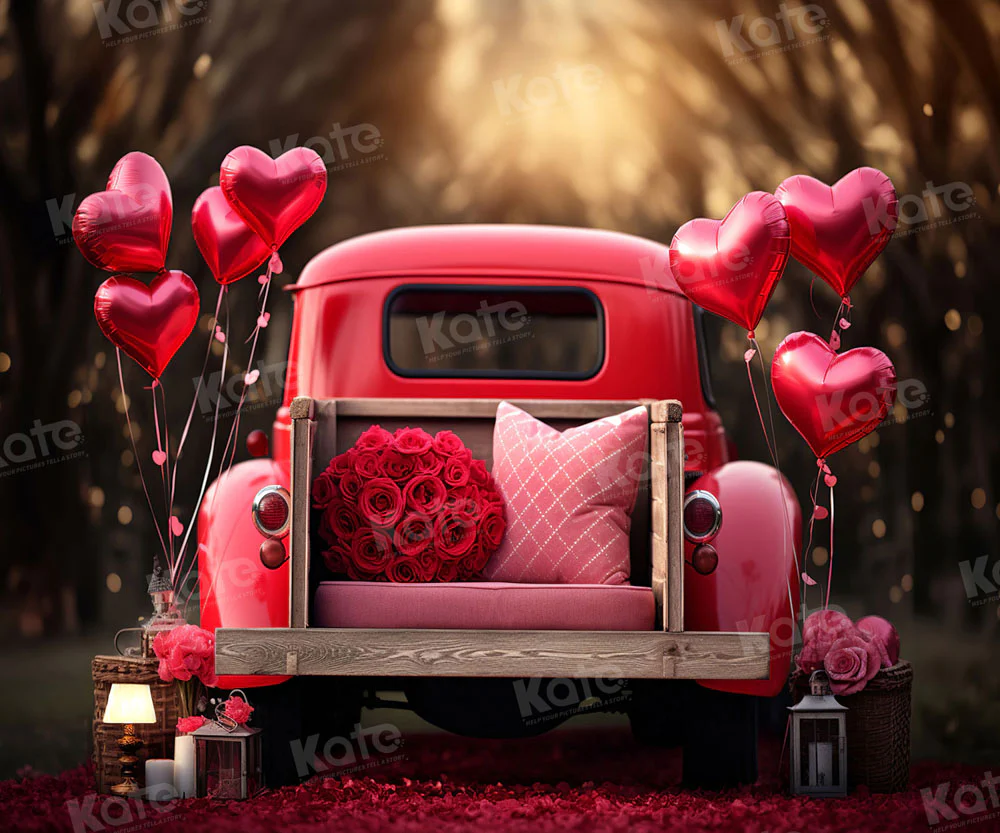 Kate Valentine's Day Love Balloon Truck Backdrop Designed by Chain Photography - Image 8