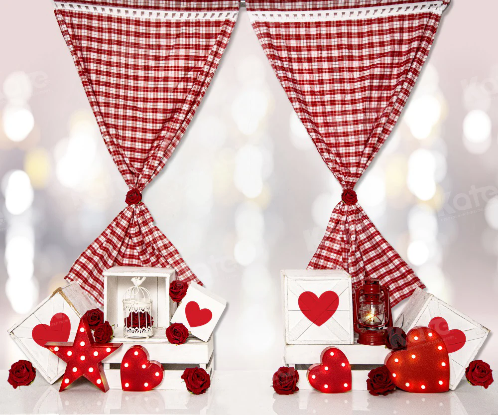 Kate Valentine's Day Love Boxes Bokeh Backdrop for Photography - Image 3