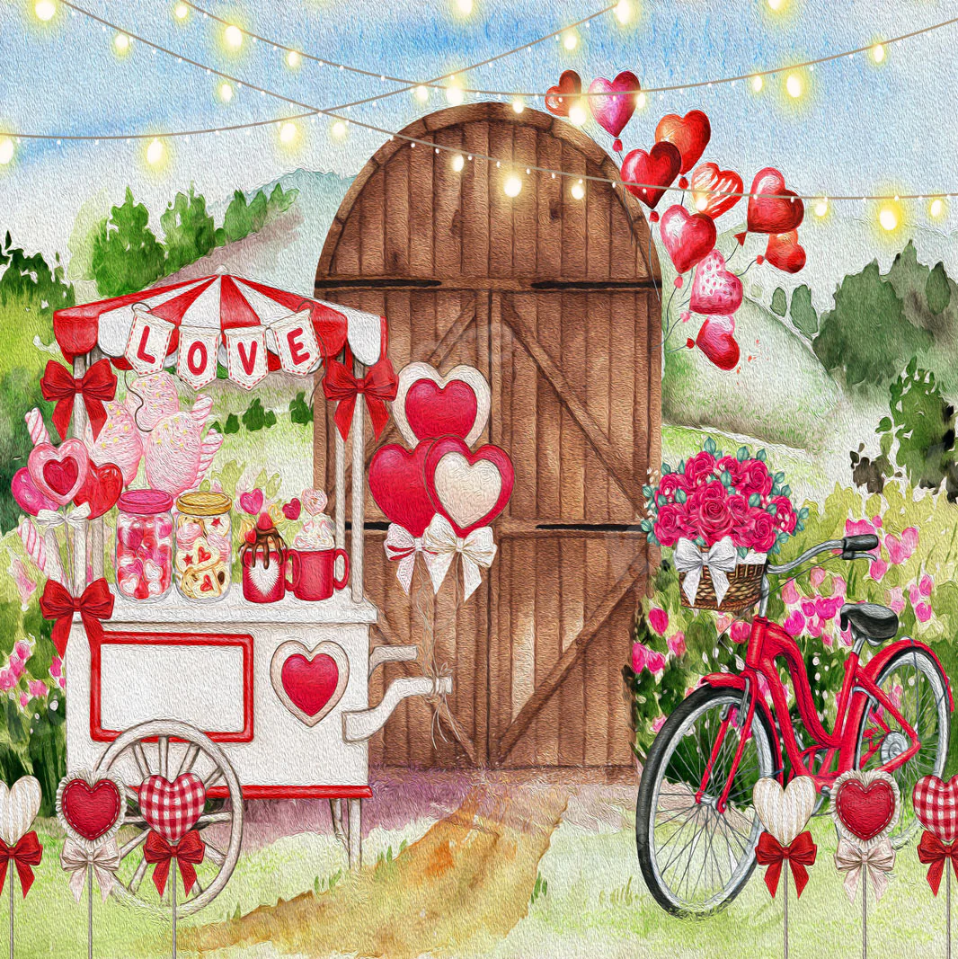 Kate Valentine's Day Love Candy Backdrop for Photography - Image 2