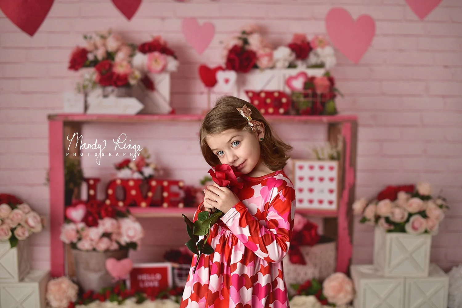 Kate Valentine's Day Love Heart Backdrop Designed by Mandy Ringe Photography