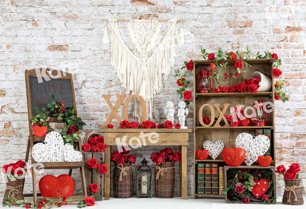 Kate Valentine's Day Love XOXO Backdrop Designed by Emetselch - Image 2