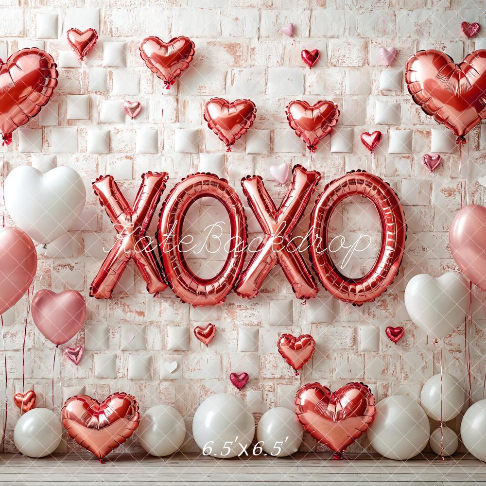 Kate Valentine's Day Pink Heart Balloon Backdrop Designed by Emetselch - Image 6