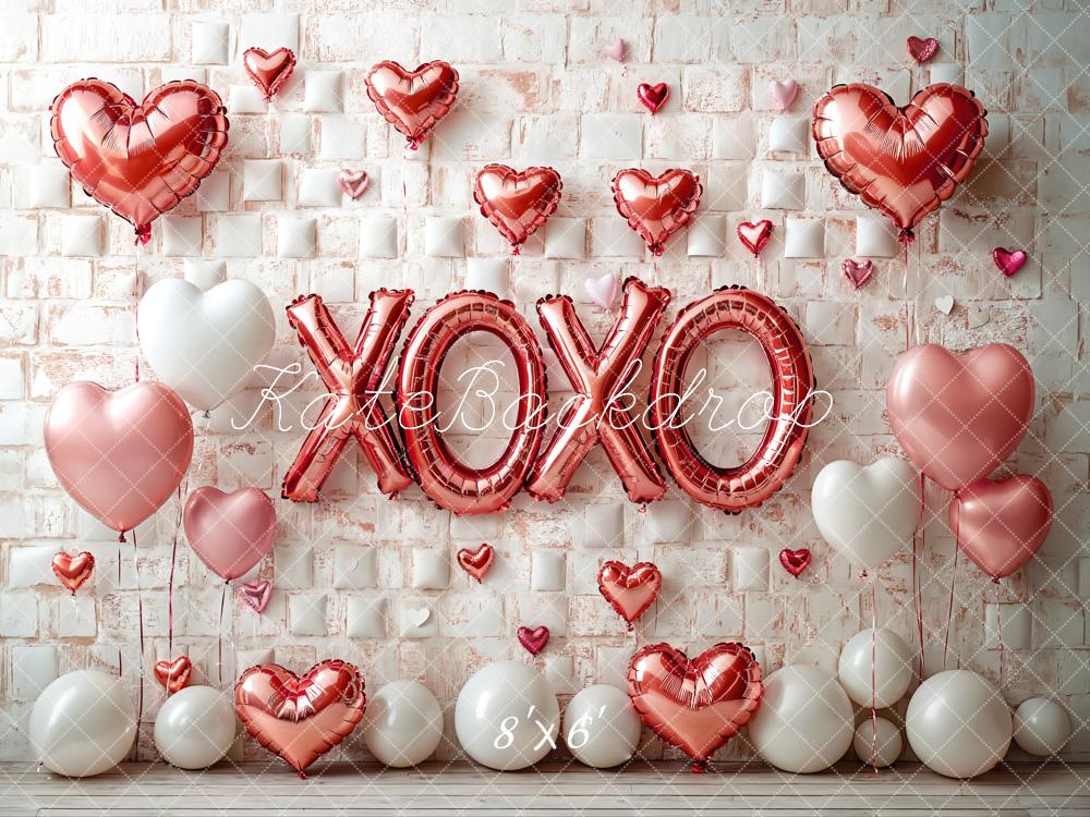 Kate Valentine's Day Pink Heart Balloon Backdrop Designed by Emetselch - Image 7