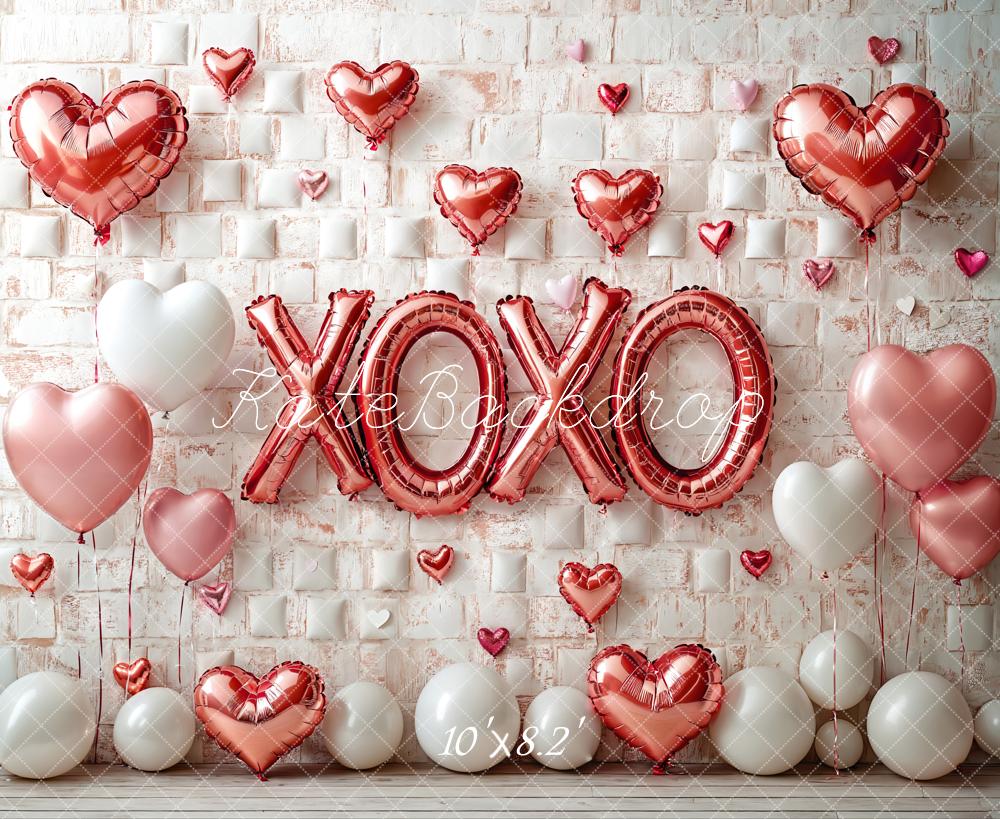 Kate Valentine's Day Pink Heart Balloon Backdrop Designed by Emetselch - Image 9