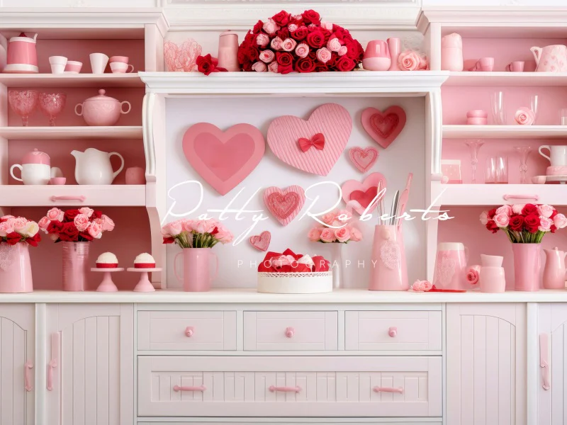 Kate Valentines Day Pink Kitchen Backdrop Designed by Patty Robert - Image 3