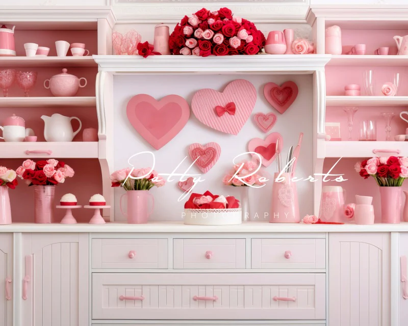 Kate Valentines Day Pink Kitchen Backdrop Designed by Patty Robert - Image 4