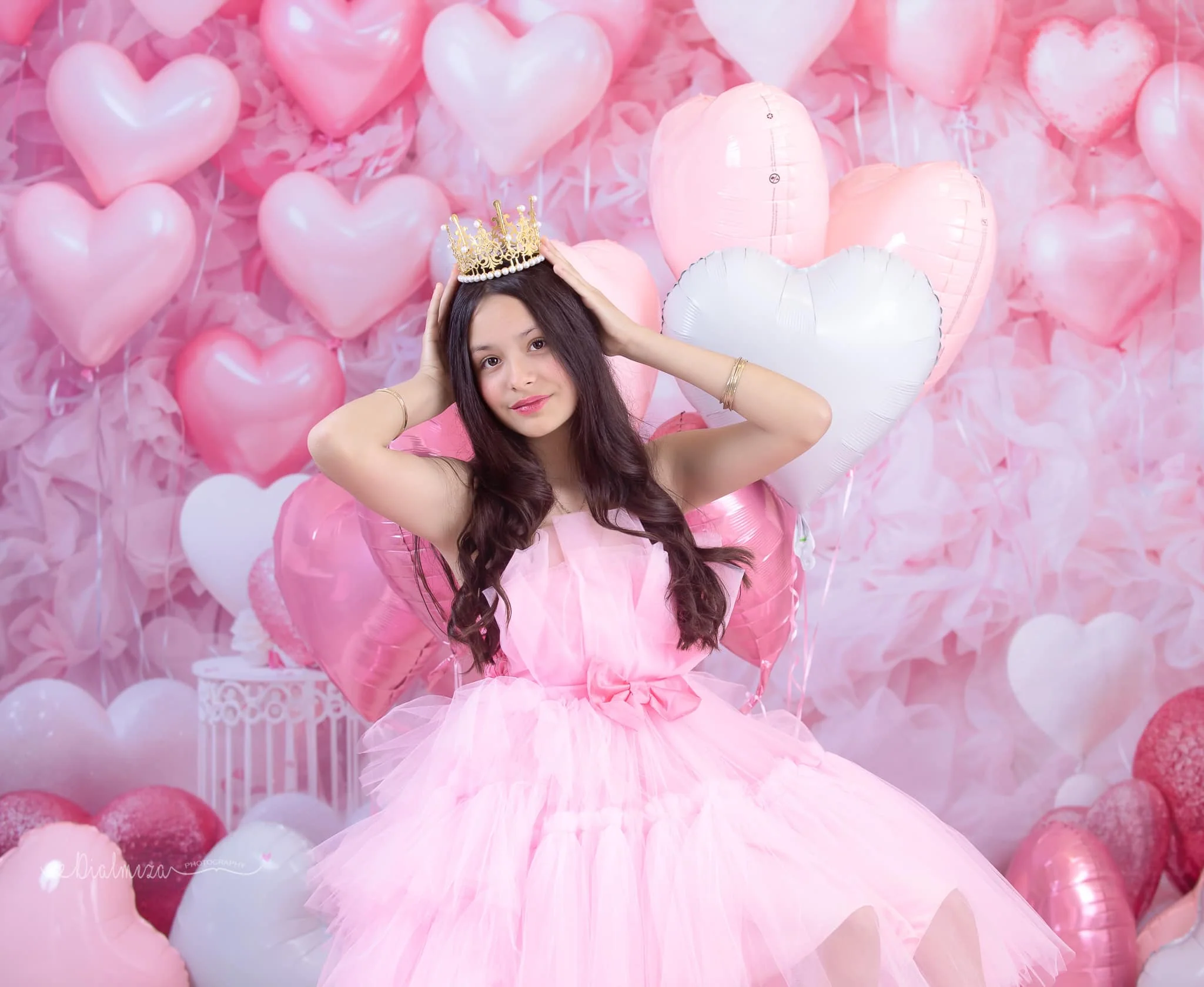 Kate Valentine's Day Pink Love Heart Balloon Room Backdrop Designed by Emetselch - Image 13