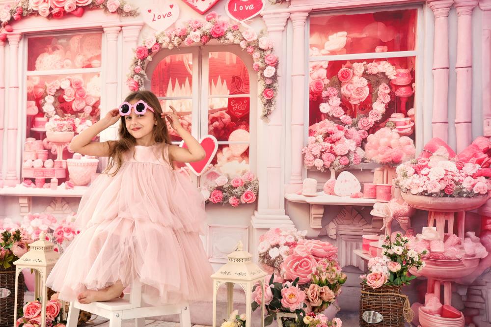 Kate Valentine's Day Pink Rose House Backdrop Designed by Chain Photography - Image 3