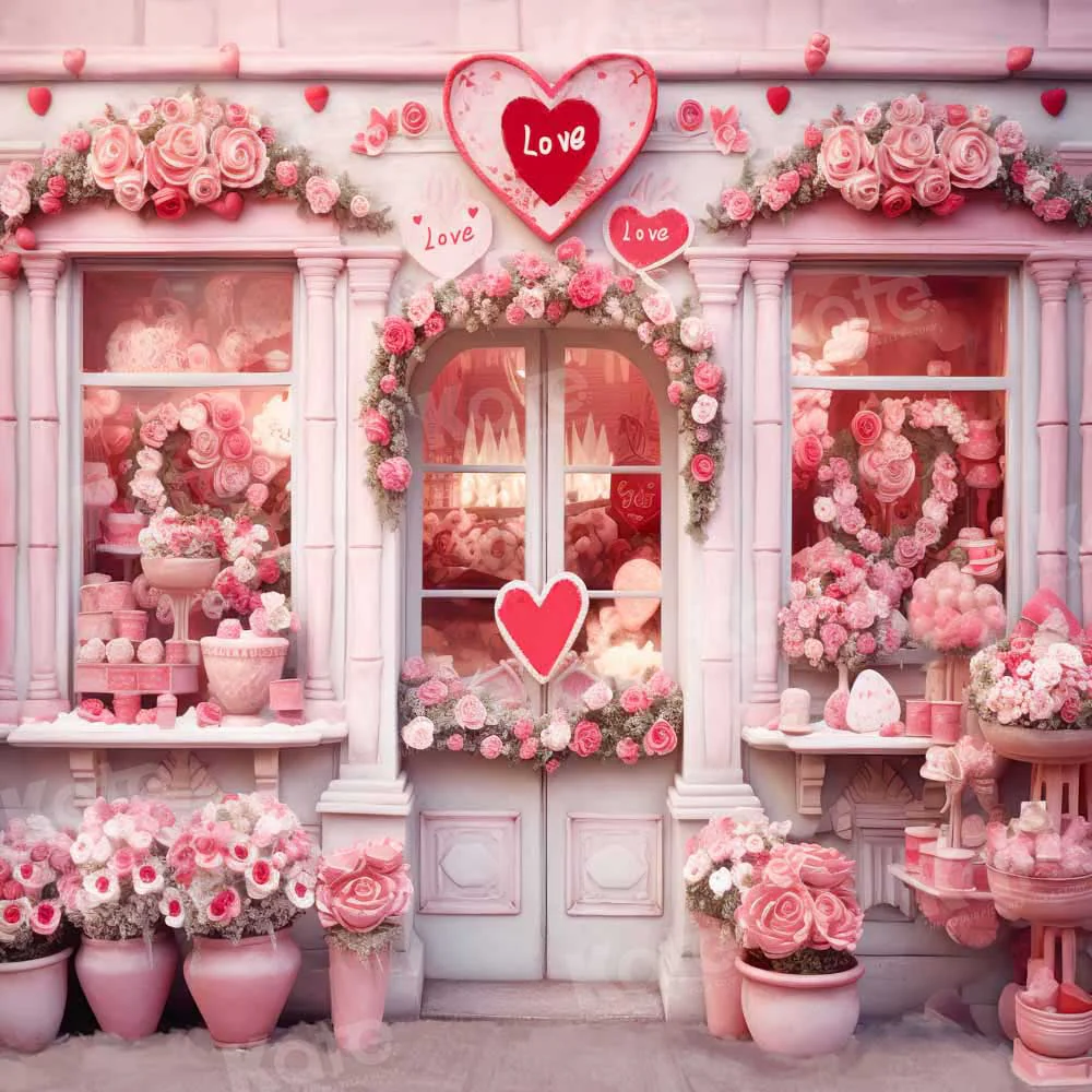 Kate Valentine's Day Pink Rose House Backdrop Designed by Chain Photography - Image 7
