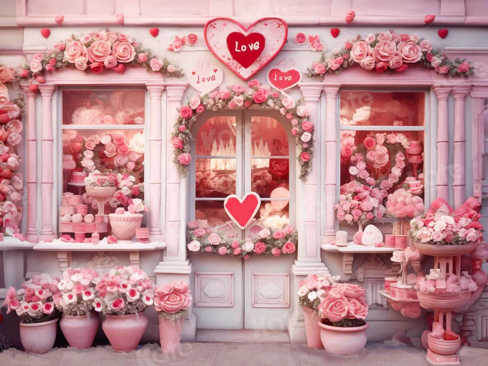 Kate Valentine's Day Pink Rose House Backdrop Designed by Chain Photography - Image 8