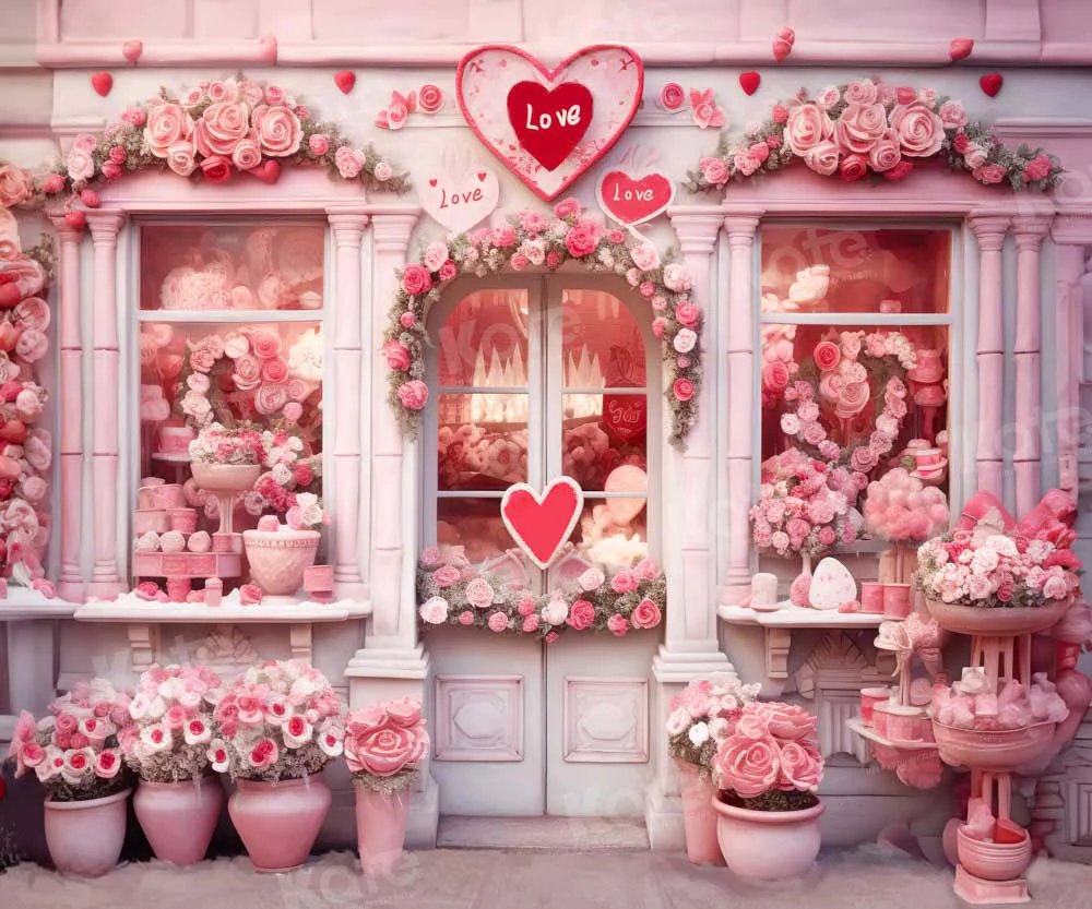 Kate Valentine's Day Pink Rose House Backdrop Designed by Chain Photography - Image 9