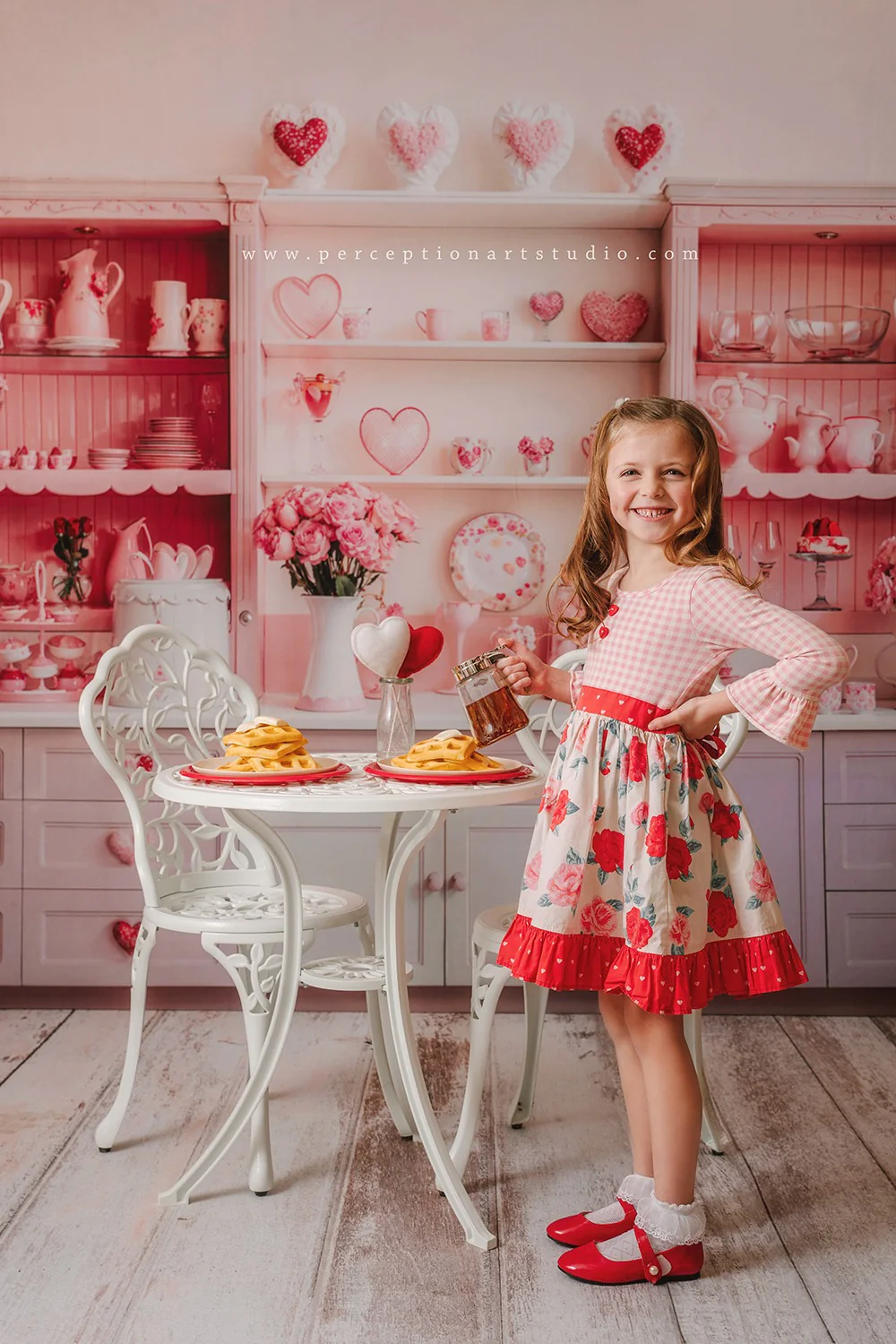 Kate Valentine's Day Pink Sweet Kitchen Backdrop Designed by Emetselch - Image 3