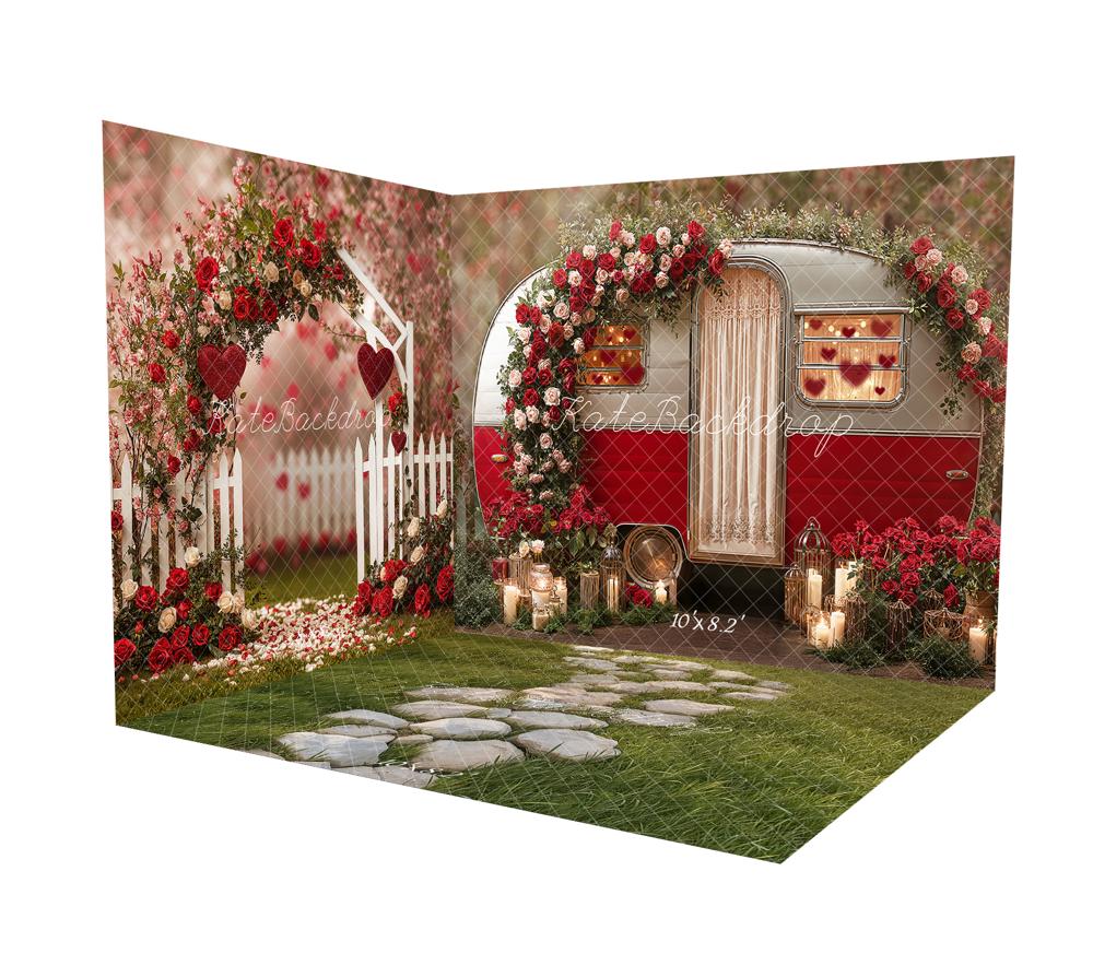 Kate Valentine's Day Red Camper Floral Arch Room Set - Image 2