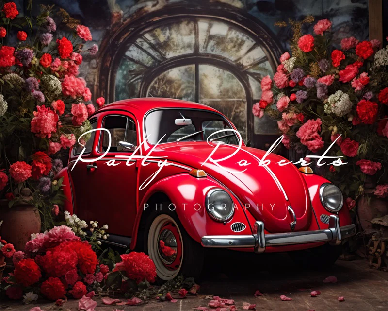 Kate Valentine's Day Red Car Backdrop Designed by Patty Robert - Image 10