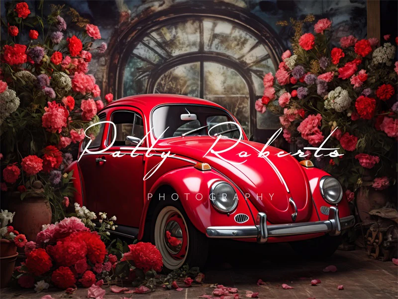Kate Valentine's Day Red Car Backdrop Designed by Patty Robert - Image 7