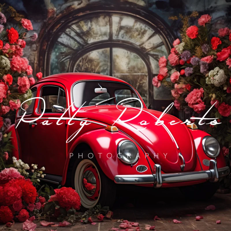 Kate Valentine's Day Red Car Backdrop Designed by Patty Robert - Image 8