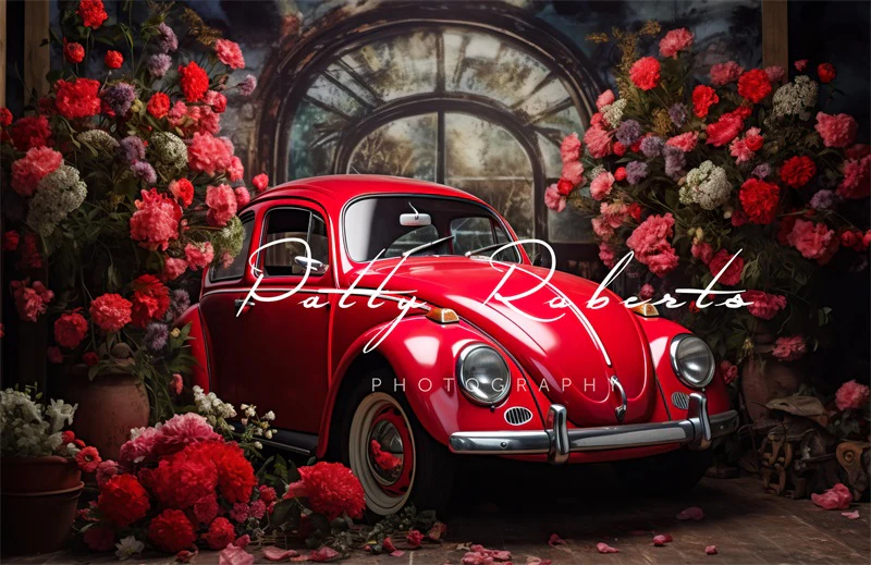 Kate Valentine's Day Red Car Backdrop Designed by Patty Robert - Image 9