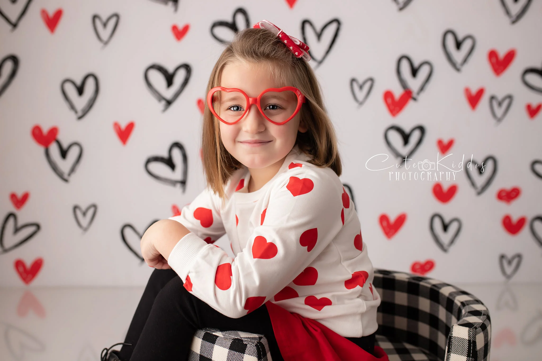 Kate Valentine's Day Red Hearts Backdrop for Photography - Image 5
