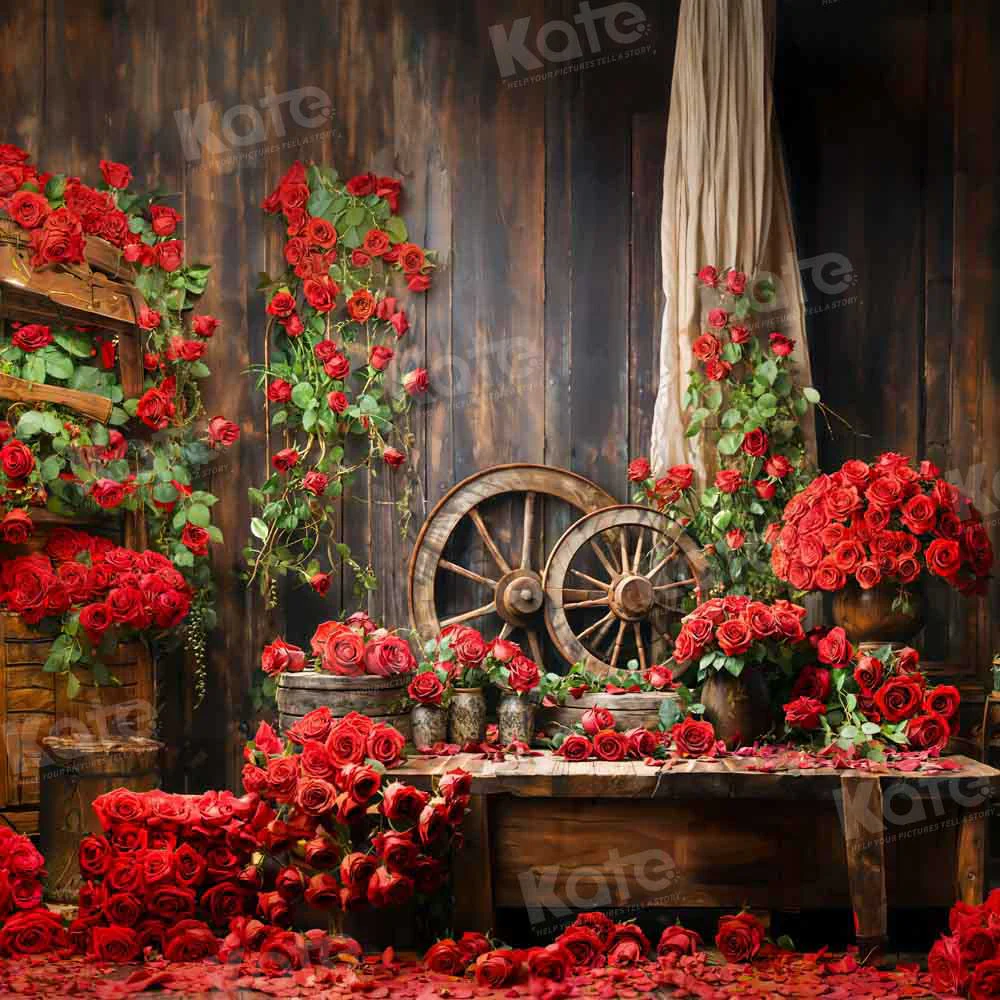 Kate Valentine's Day Red Rose Room Backdrop Designed by Emetselch - Image 4