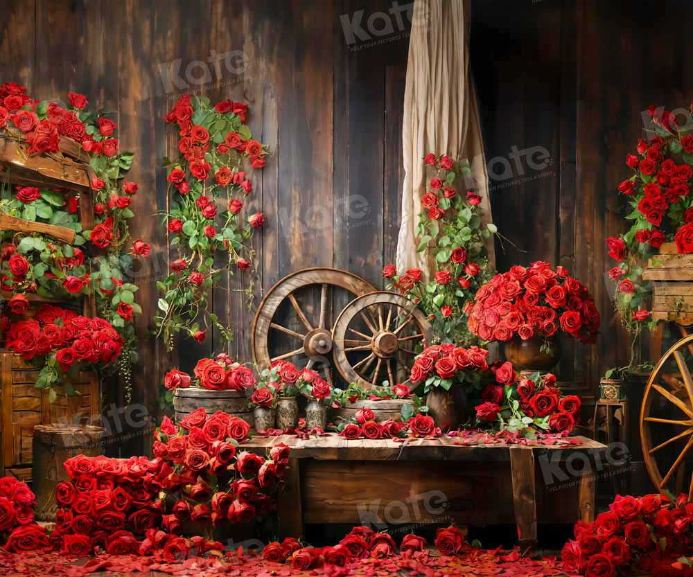 Kate Valentine's Day Red Rose Room Backdrop Designed by Emetselch - Image 6