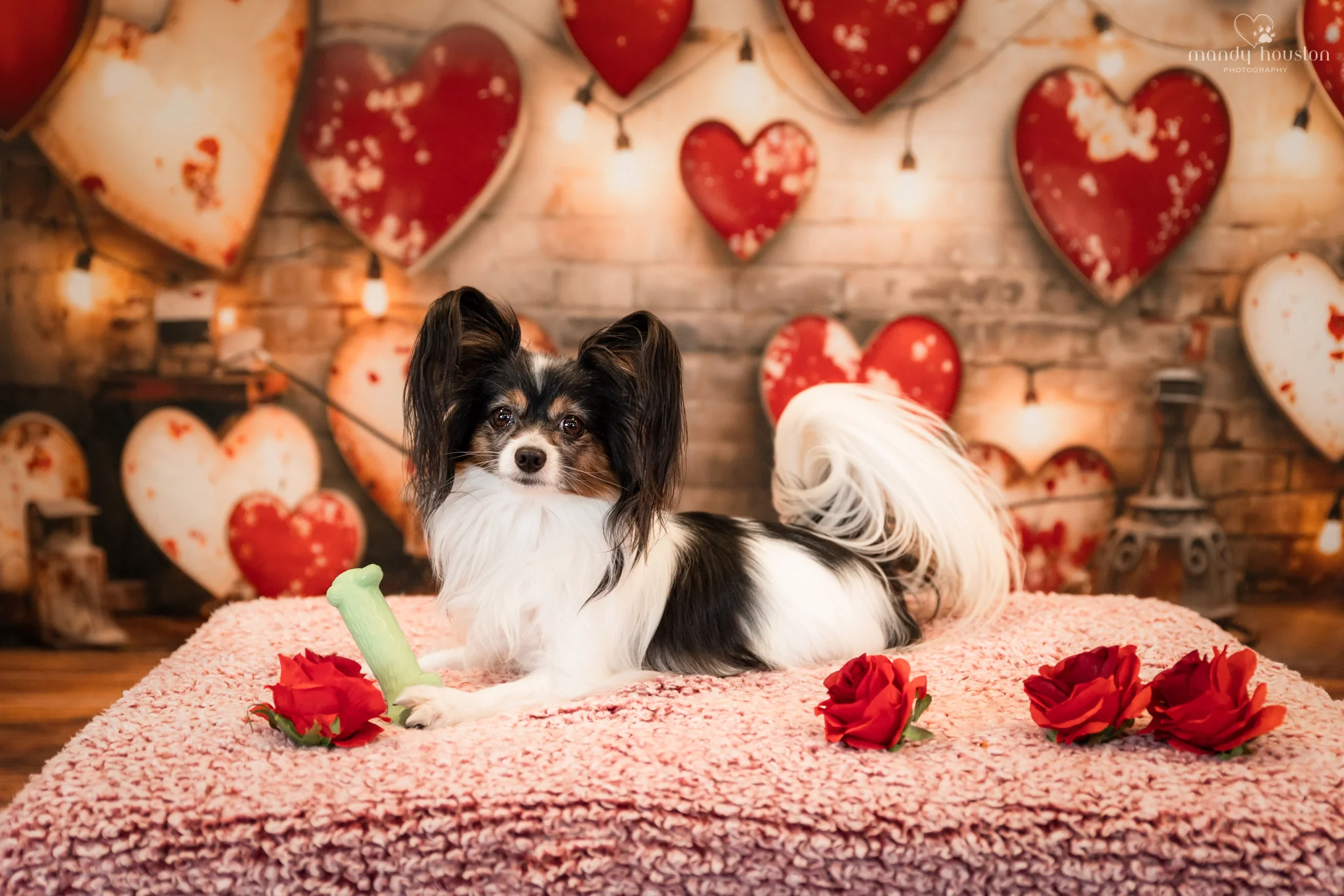 Kate Valentine's Day Retro Lamp Wall Love Backdrop Designed by Emetselch - Image 4