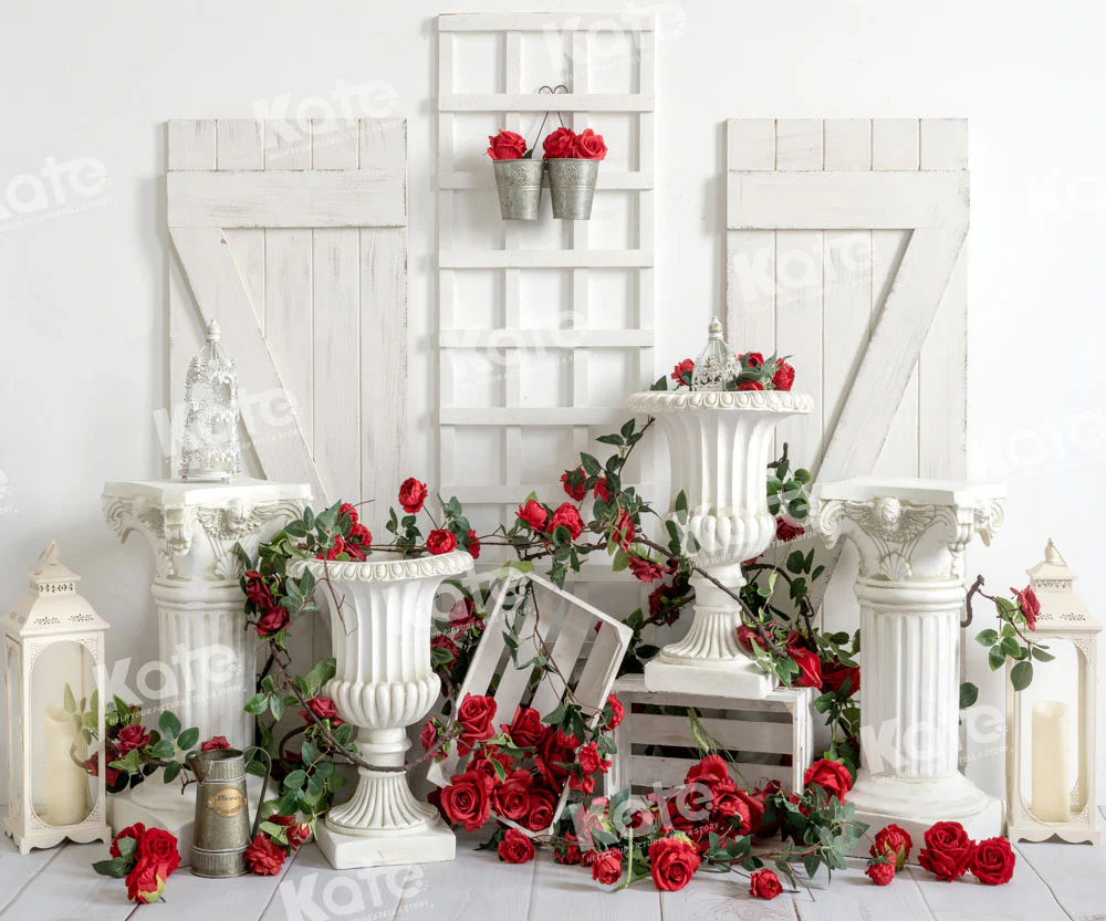 Kate Valentine's Day Retro Rose Vintage Backdrop Designed by Emetselch - Image 3