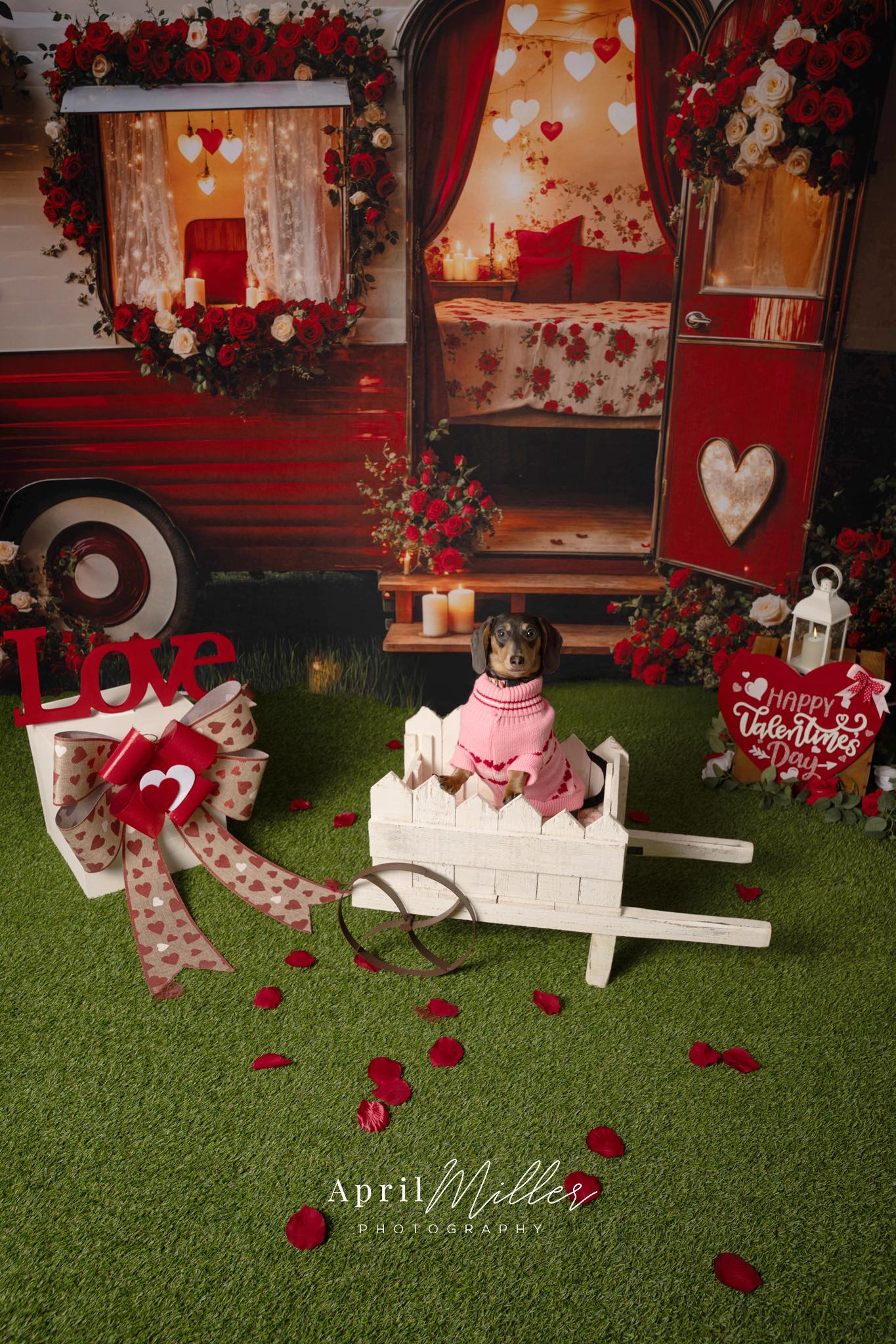 Kate Valentine's Day Romantic Heart Camper Backdrop Designed by Emetselch - Image 4
