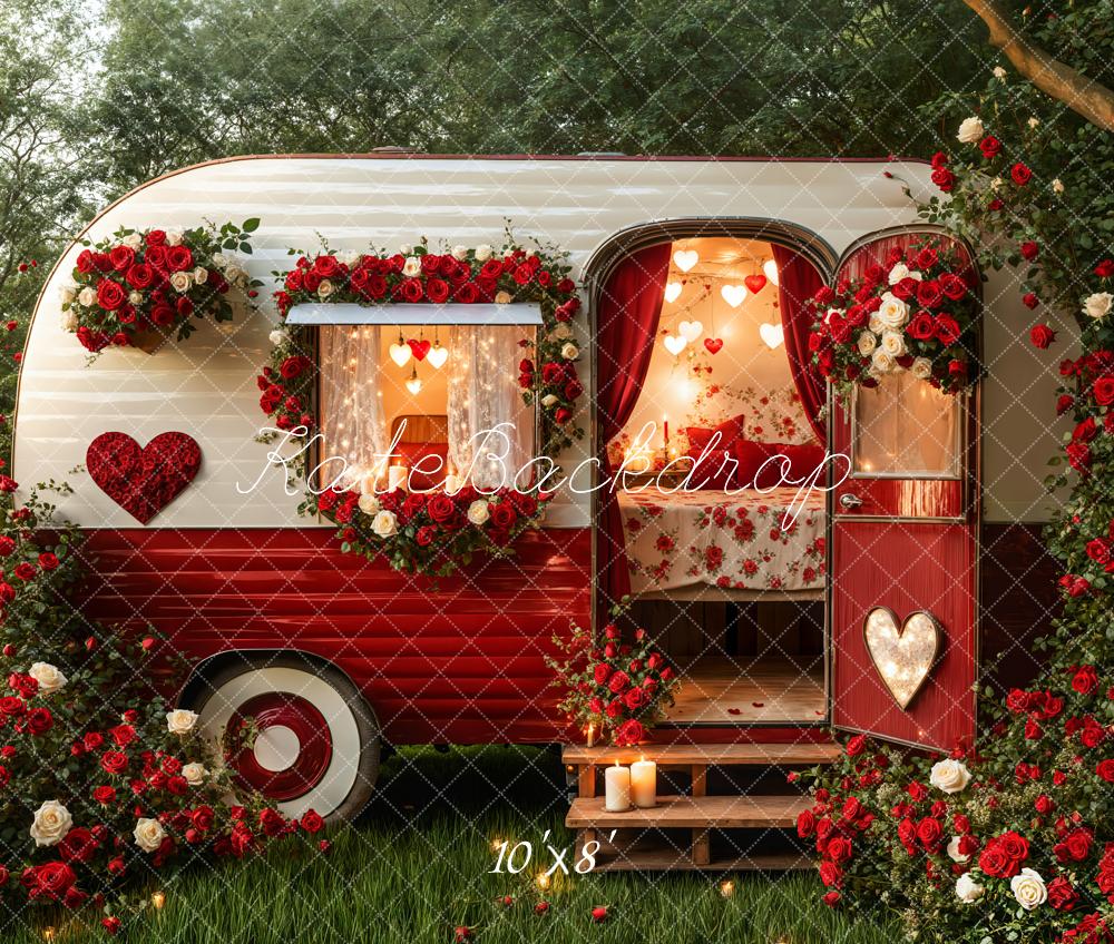 Kate Valentine's Day Romantic Heart Camper Backdrop Designed by Emetselch - Image 8