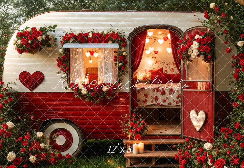 Kate Valentine's Day Romantic Heart Camper Backdrop Designed by Emetselch - Image 9