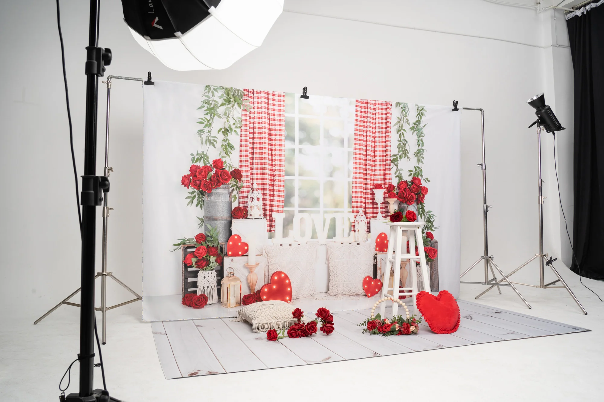 Kate Valentine's Day Rose Boho Window Backdrop Designed by Emetselch - Image 5