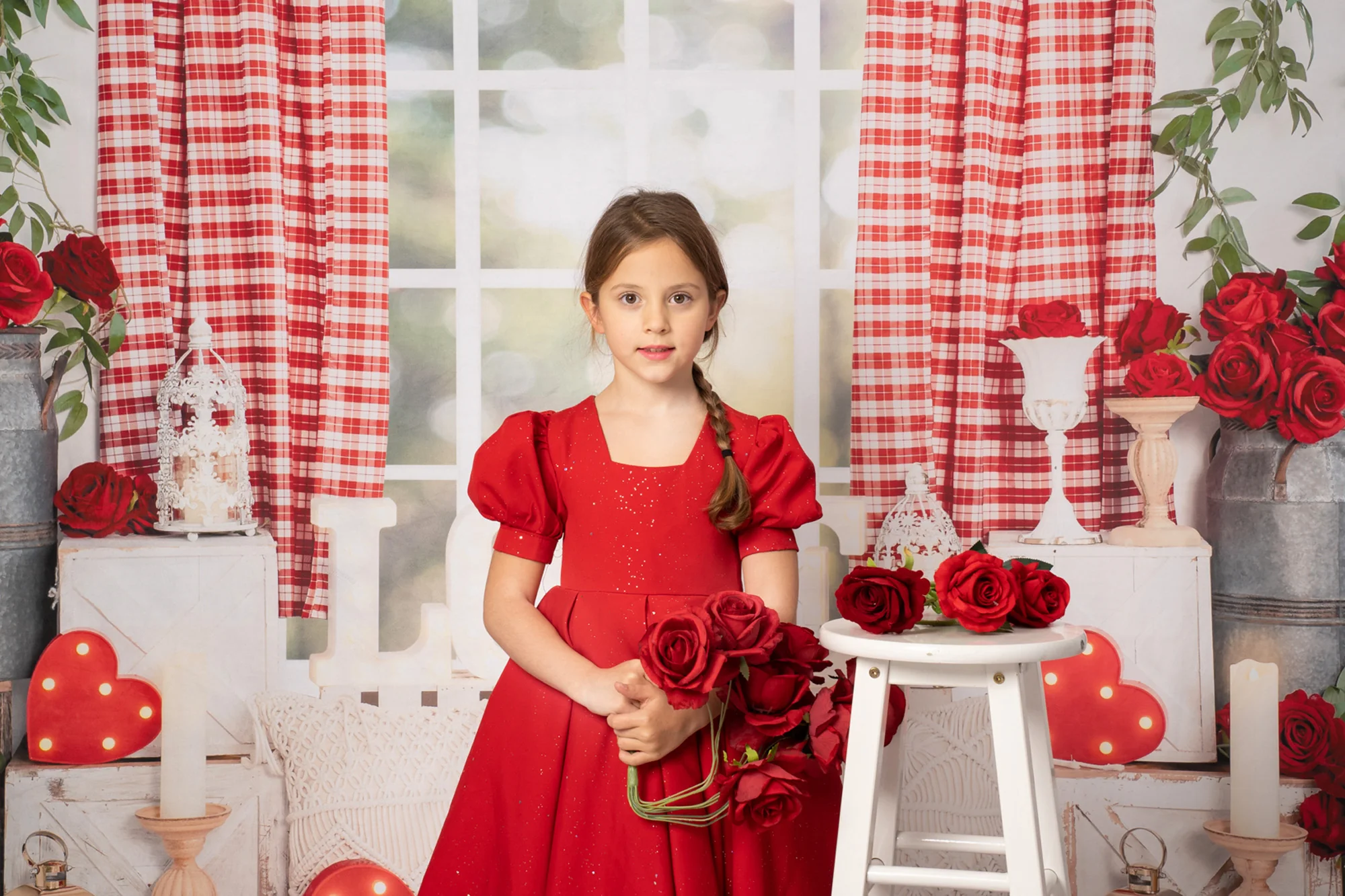 Kate Valentine's Day Rose Boho Window Backdrop Designed by Emetselch - Image 6