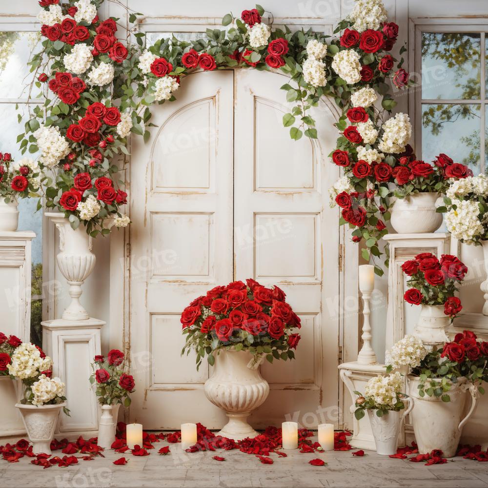 Kate Valentine's Day Rose Candle Door Backdrop Designed by Emetselch - Image 2