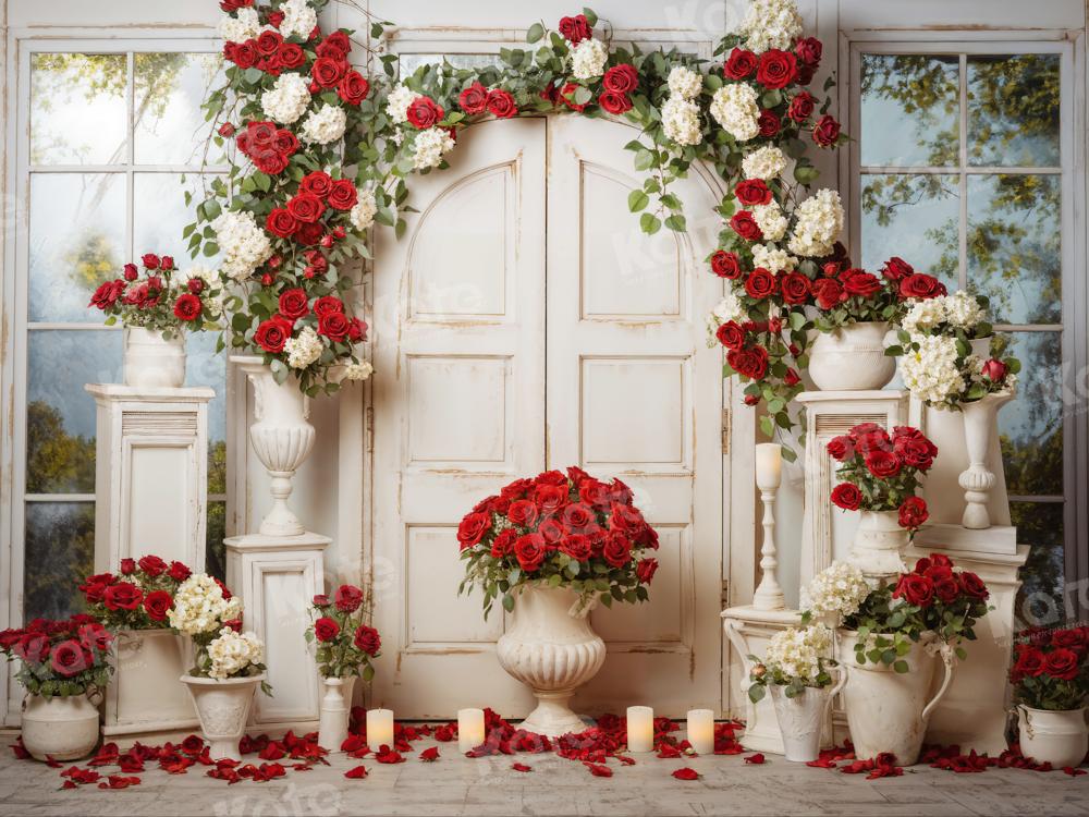 Kate Valentine's Day Rose Candle Door Backdrop Designed by Emetselch - Image 3